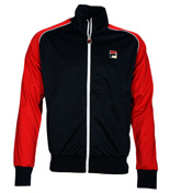 Fila Vintage Piped Raglan Navy and Red Full Zip