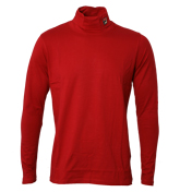 Fila Vintage Red `19th` Roll-Neck Long