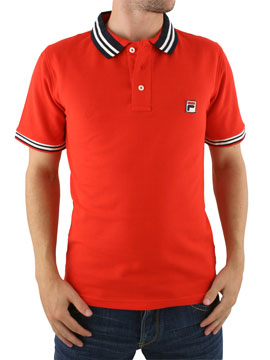 Fila Vintage Red Match Polo Shirt