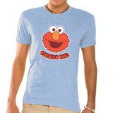Vintage Sesame Street Elmo Head T-Shirt, Melange Blue, L