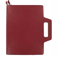 Domino Zipped Folder With Handles Red