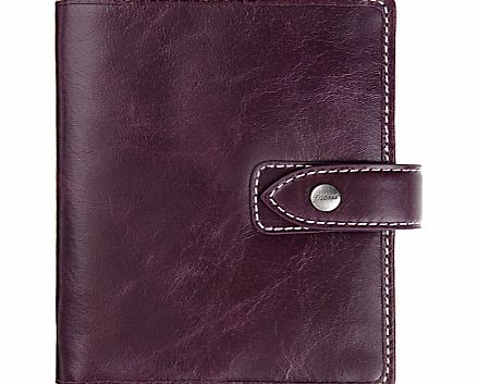 Filofax Malden Leather Pocket Organiser, Purple
