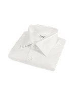 Finamore White Italian Handmade Slim Cotton Dress Shirt