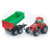 findathing247 Bruder Toy Tractor With Rear Tipper Trailer