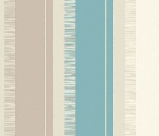 NEW LUXURY FINE DECOR WHITEWELL ANIKA STRIPE RETRO WALLPAPER ROLL (TEAL 793355)