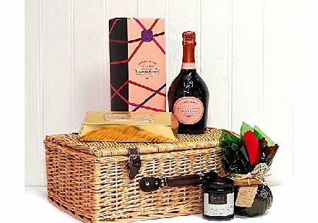Fine Food Store Laurent-Perrier Rose Champagne Ladies Indulgence Hamper - Luxury Birthday Corporate Gifts amp; Hampers for Women Her Wife