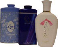 Fine Fragrances Lace- Panache & White Satin 3 x 100g Talcs