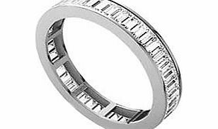 finediamondsrus F/Si 0.75ct Baguette Cut Diamonds Full Eternity Wedding Ring In 950 Platinum