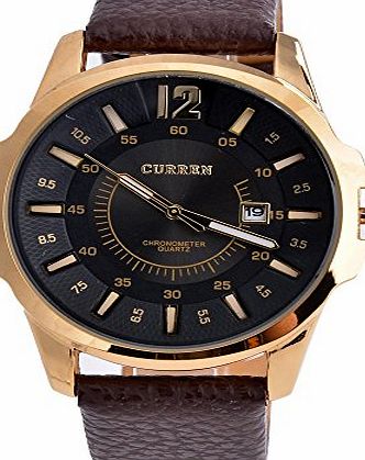 Finejo  New Mens Fashion Sport Synthetic Leather Belt Skeleton Quartz Watch Wristwatches #2