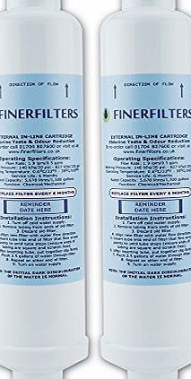 FINERFILTERS 2 x LG fridge compatible water filter, can replace parts BL9808 / 3890JC2990A / 5231JA2010B / 3650JD8050A- High Quality Filters