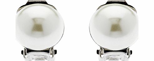 Finesse Classic 12mm Pearl Clip-On Earrings, White