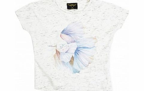 Finger in the nose Ebony fish T-shirt Heather white `2 years,4