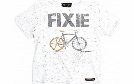 Finger in the nose Fixie Dalton T-shirt Heather white `2 years,4