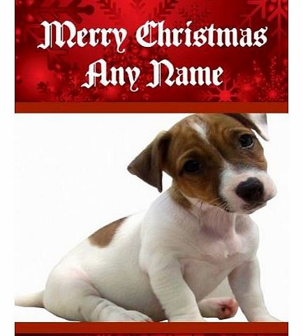 Fingerprint Designs Jack Russell Puppy Christmas Card - Personalised FREEPOST
