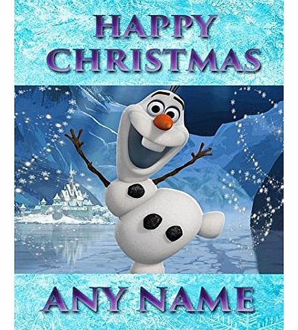 Fingerprint Designs Olaf Frozen Christmas Card Personalised