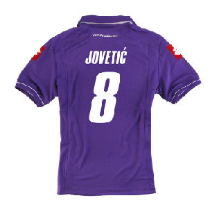 Fiorentina Lotto 2011-12 Fiorentina Lotto Home Shirt (Jovetic 8)