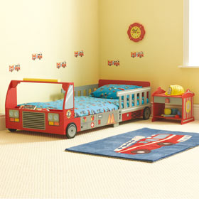 Fire Engine Bedroom Set - SAVE andpound;10