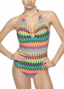 one-piece swimsuit with ring detail