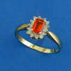 Opal & Diamond Cluster Ring- Gtd 15 Points Diamond