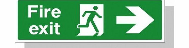 Fire Safety Supplier Fire Exit Sign (Right) - 300x100mm