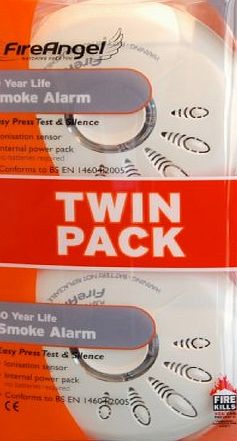 Fireangel Twin Pack of Long Life Smoke Alarm