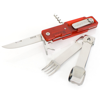 Firebox Baladeo Pocket Cutlery Set (Red)