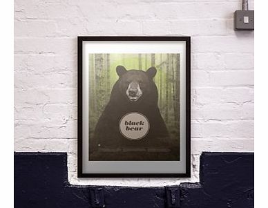 Black Bear (Large in a Black Frame)