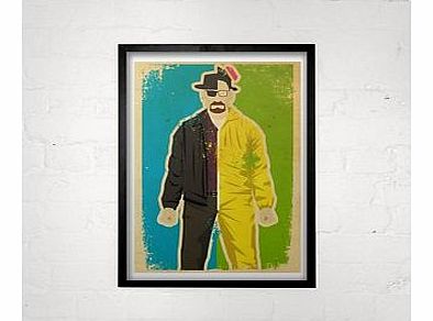 Firebox Breaking Walt (Large in a Black Frame)