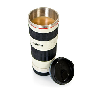 Firebox Canon Camera Lens Flask