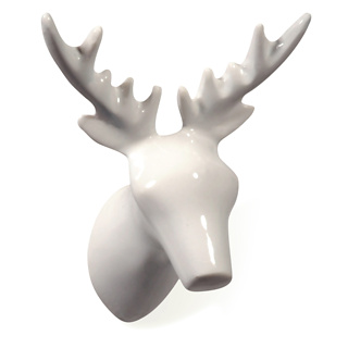 Deer Coat Hook (White)