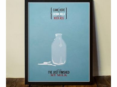 Firebox Drink Milk (Large in a Black Frame)