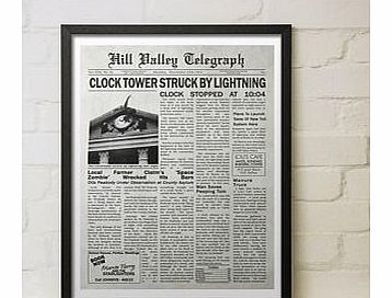 Hill Valley Telegraph (Large in a Black Frame)