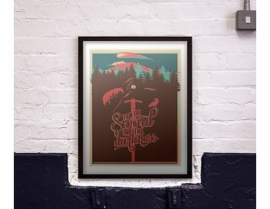 Firebox I am The Sword (Large in a Black Frame)