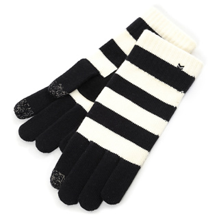 Firebox Isotoner SmarTouch Gloves (Ladies Black/Cream