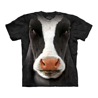 Firebox Kids Big Face Black Cow T-shirt (Large: