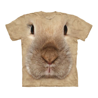 Kids Big Face Bunny T-Shirt (Medium: Ages