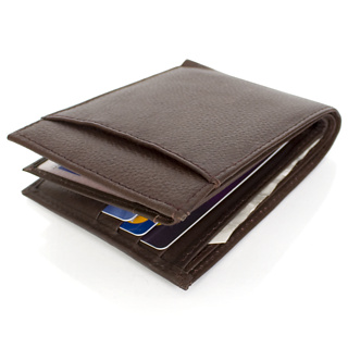 Leather RFID Blocking Wallet (Brown Leather)