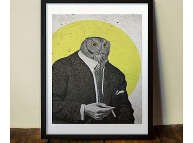 Night Owl (Large in a Black Frame)