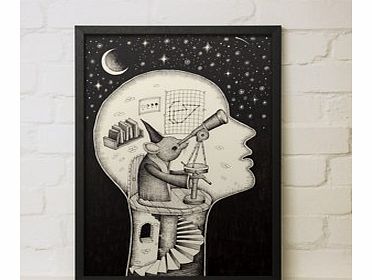 Firebox Observatory (Large in a Black Frame)