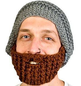 Firebox Original Beard Hats (Grey with Brown Beard)