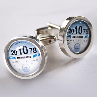 Personalised Tax Disc Cufflinks (Personalised