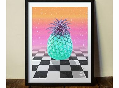 Firebox Pineapple (Large in a Black Frame)