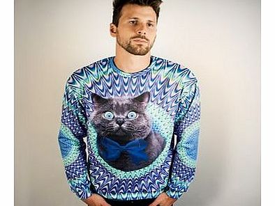 Firebox Psychedelic Cat Sweater (Small)