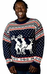 Firebox Reindeer Threesome Christmas Jumper (Extra Large)