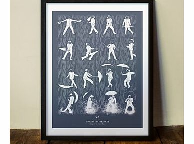 Firebox Singin In the Rain (Large in a Black Frame)