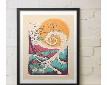 Firebox Surf Before Xmas (Large in a Black Frame)