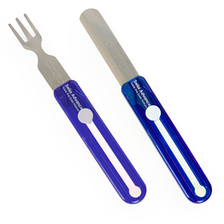 Firebox Swiss Advance Retractable Fork and Knife (Blue