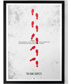 Firebox The Usual Suspects (Large in a Black Frame)