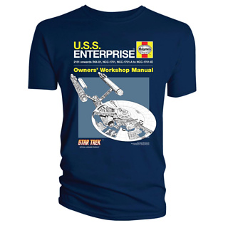 Firebox U.S.S. Enterprise Haynes Manual T-Shirt (Medium)