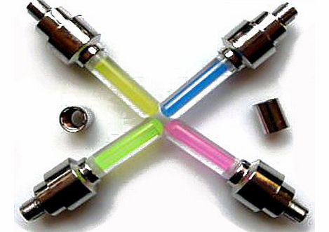 Fireflys Bikes Wheel Valve Lights x2 Neon Green